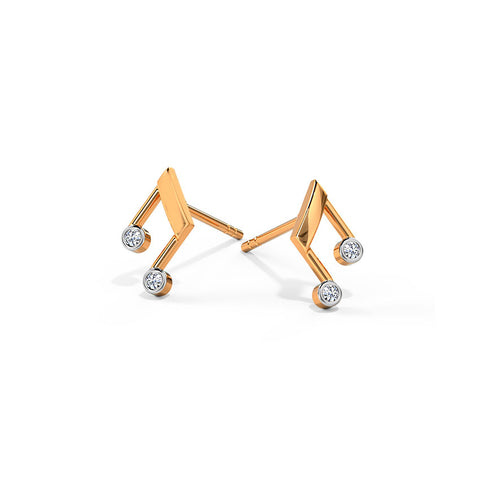 Musical Diamond Stud Earrings