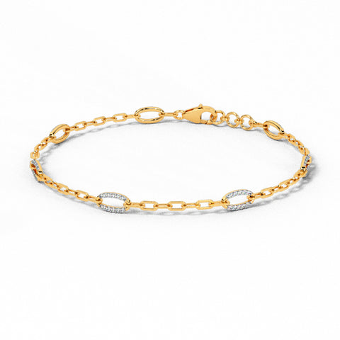 Oval Diamond Tennis Bracelet