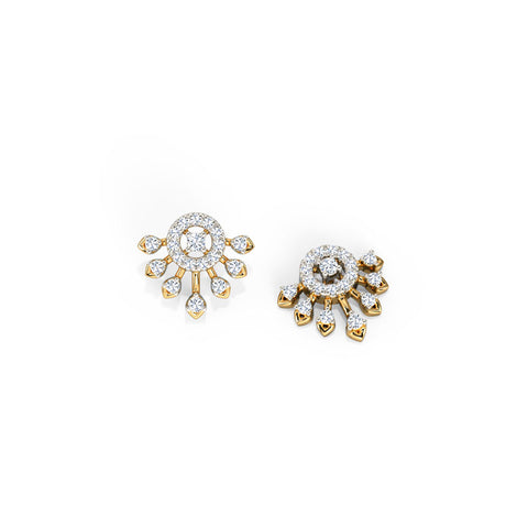 Starburst Diamond Stud Earrings