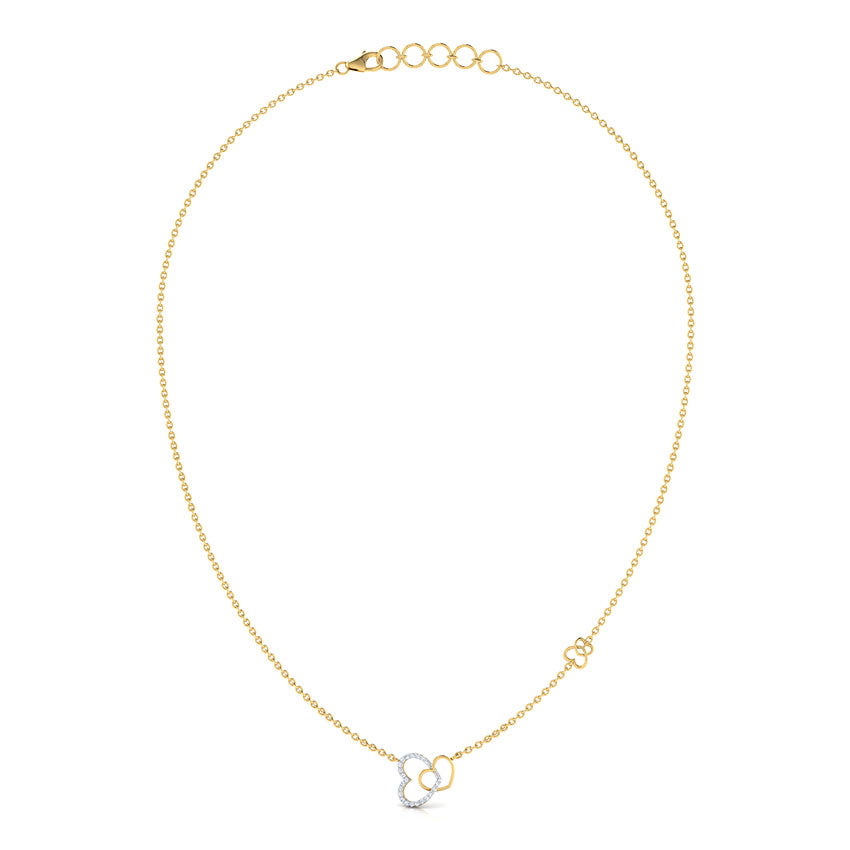 Interlinked Hearts Diamond Necklace