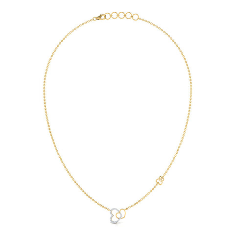 Interlinked Hearts Diamond Necklace