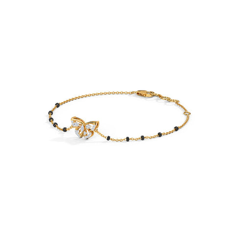 Zina Butterfly Diamond Mangalsutra Bracelet