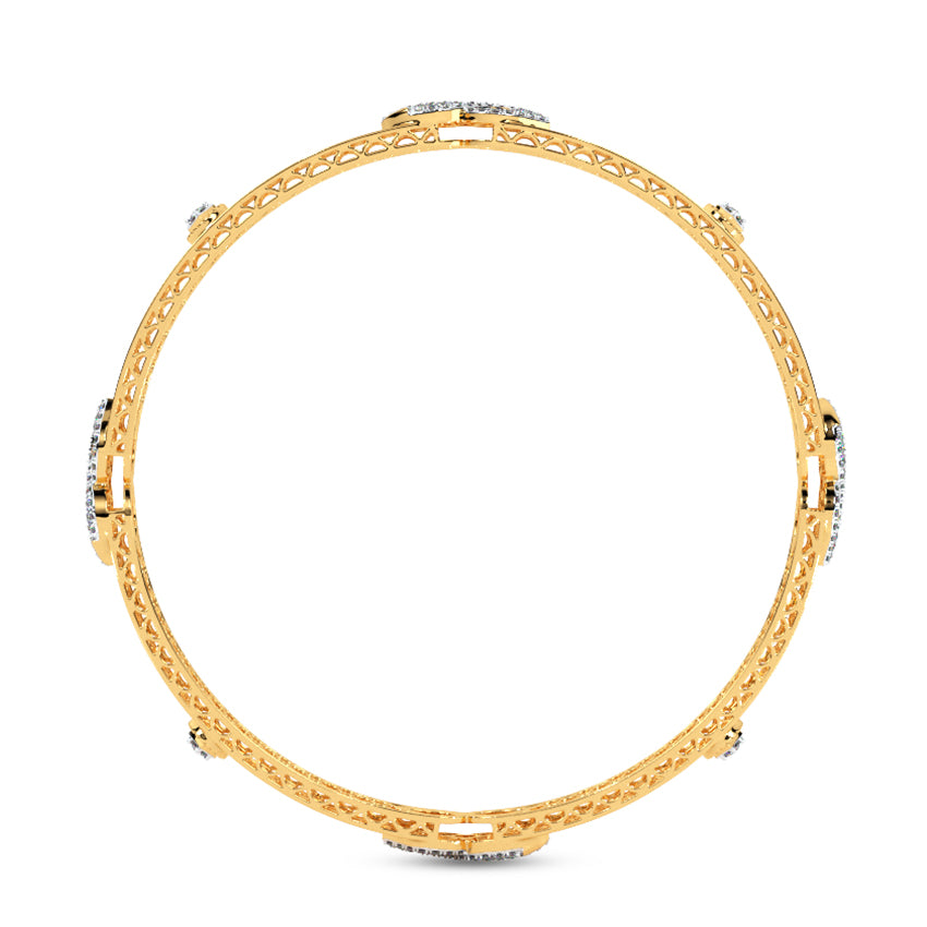 Shimmering Matrix Diamond Bangle