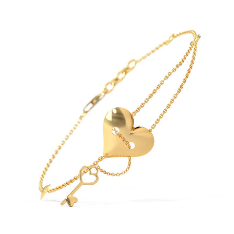 Admire Love Lock Gold Bracelet