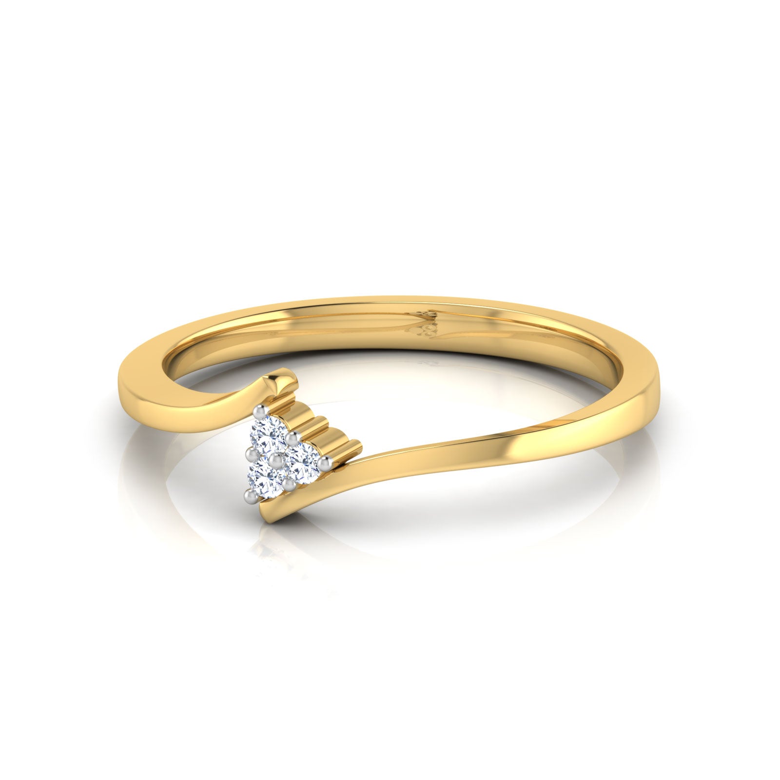 Triad Crossover Diamond Ring