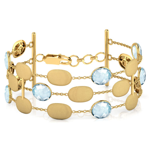 Galia Stamped Gemstone Bracelet