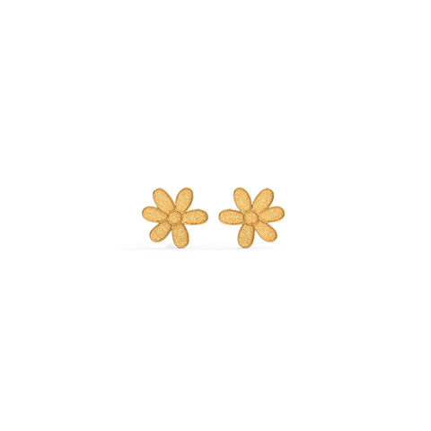 Floral Bloom Kids' Gold Earrings