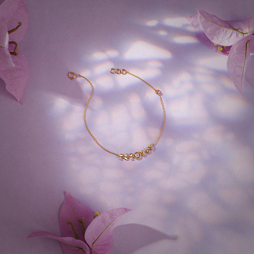 Wondrous Leafy Diamond Bracelet