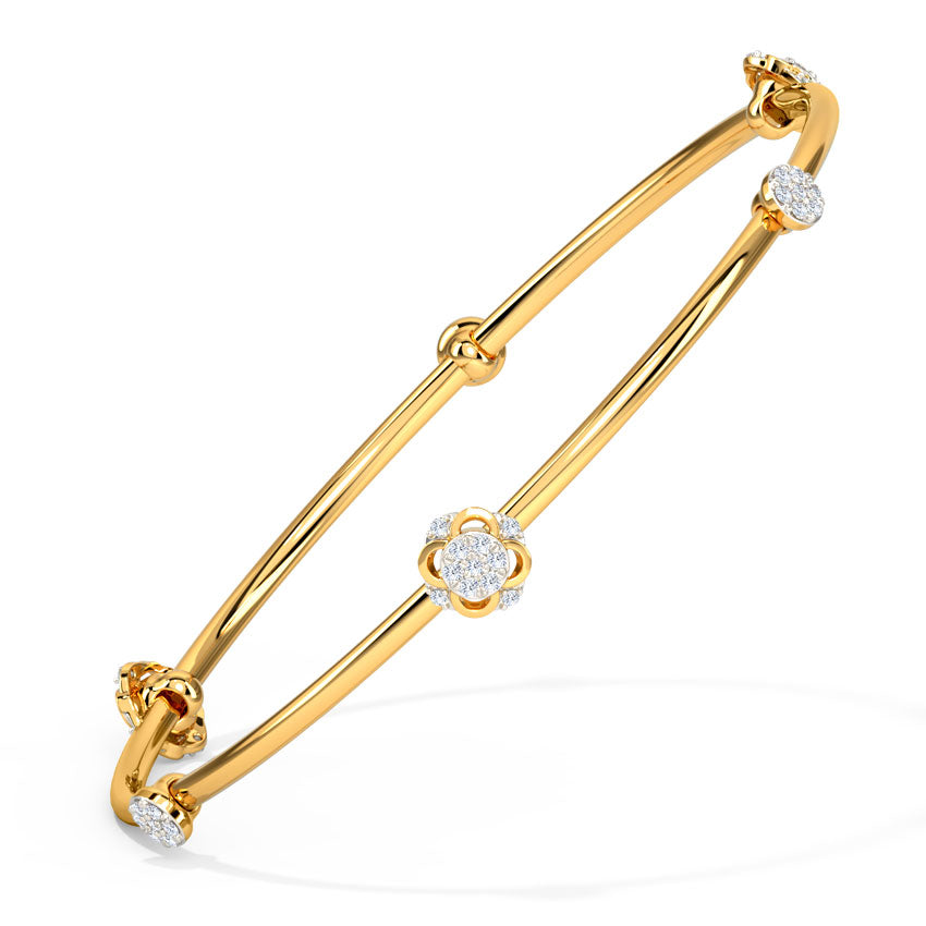 Ornate Orb Diamond Bangle