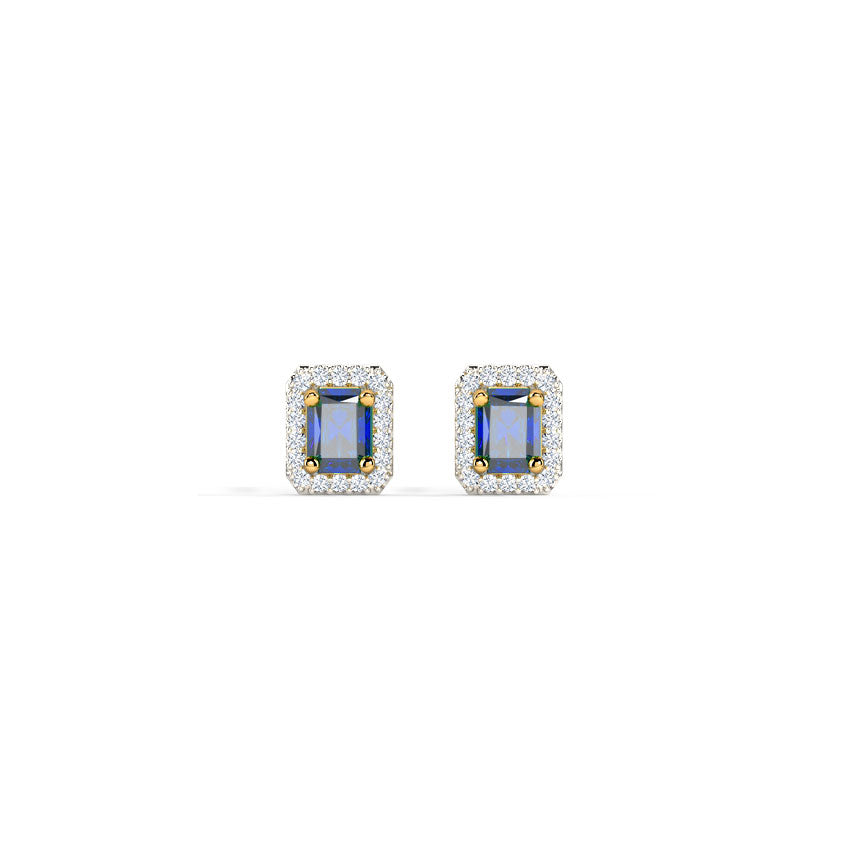 Gleaming Quad Gemstone Stud Earrings