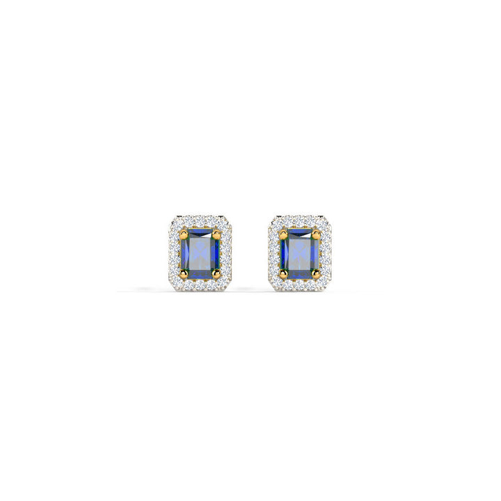 Gleaming Quad Gemstone Stud Earrings