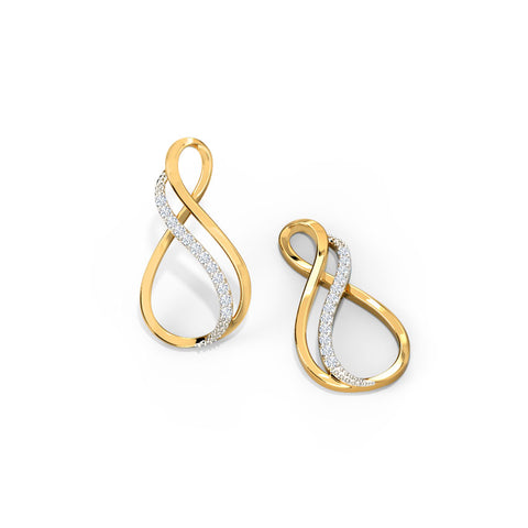 Twin Infinity Diamond Drop Earrings