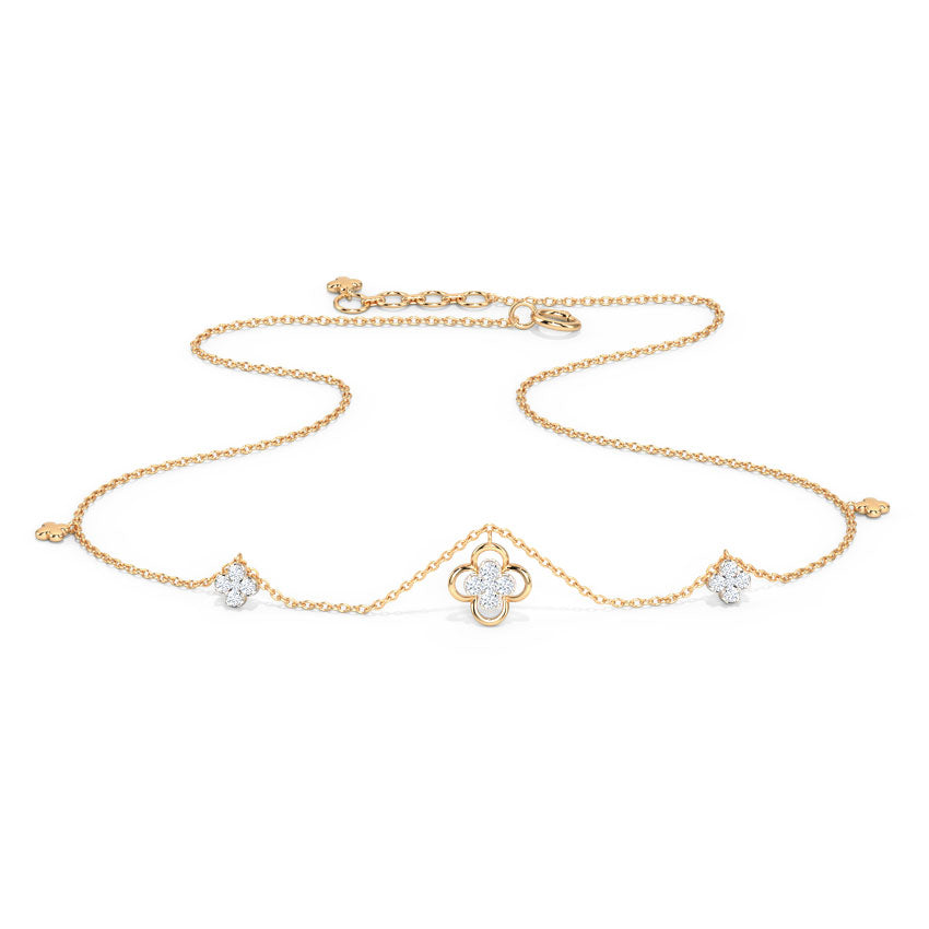 Baroque Clover Diamond Necklace