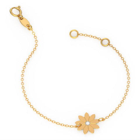 Pearly Blossom Gold Bracelet