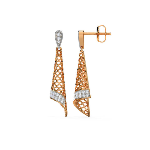 Katy Cutout Diamond Drop Earrings