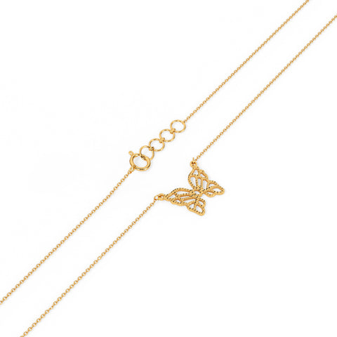 Winsome Butterfly Gold Necklace