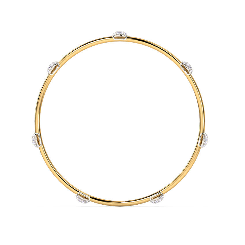 Glittering Florid Diamond Bangle