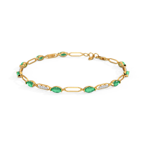 Dazzling Dawn Gemstone Chain Bracelet