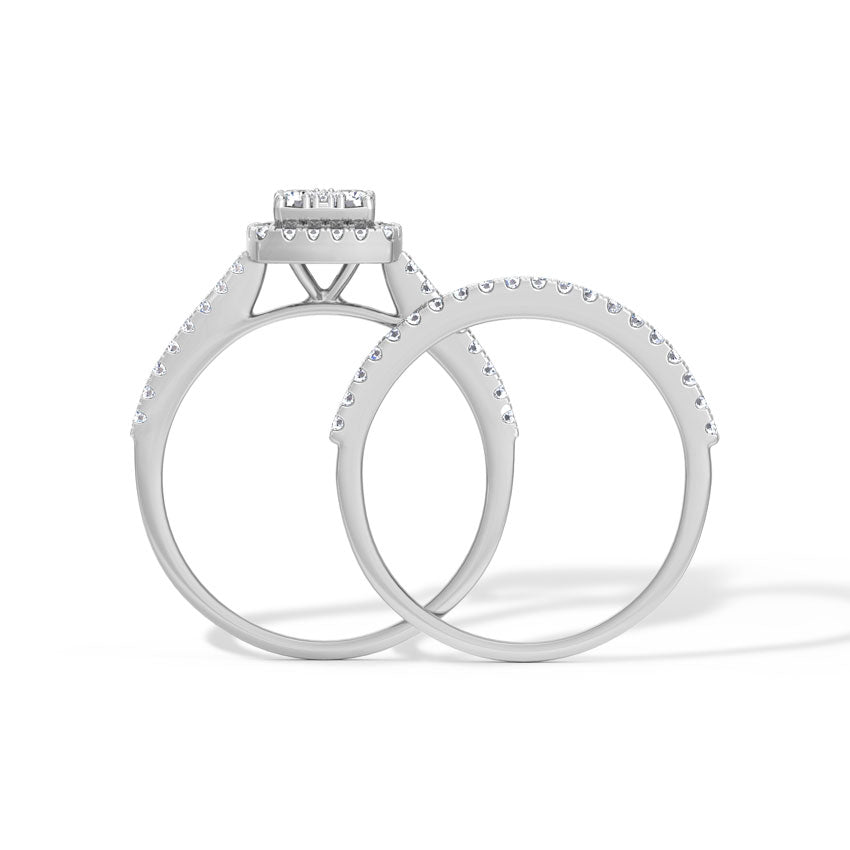 Flickering Diamond Bridal Ring Set