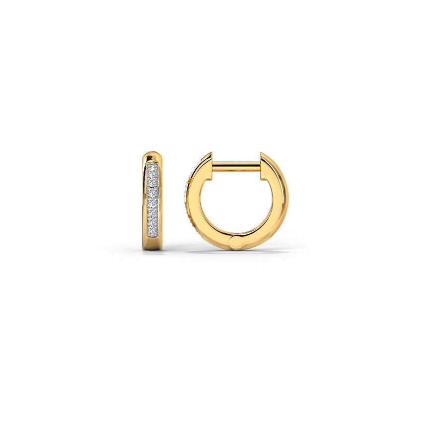 Stellar Dainty Diamond Hoop Earrings
