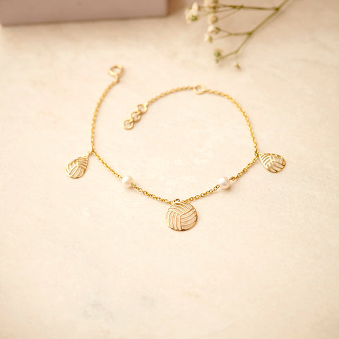 Aisha Cutout Charm Pearl Bracelet