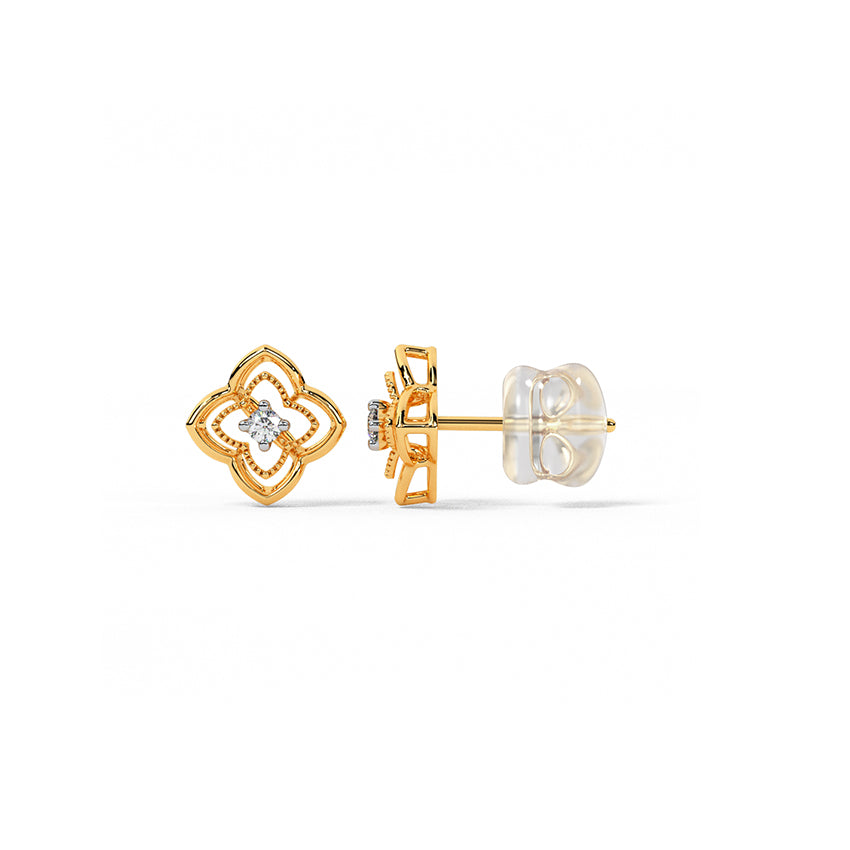 Petite Vine Diamond Stud Earrings
