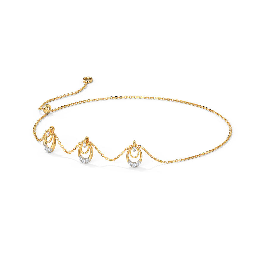 Ovate Adjustable Diamond Bracelet