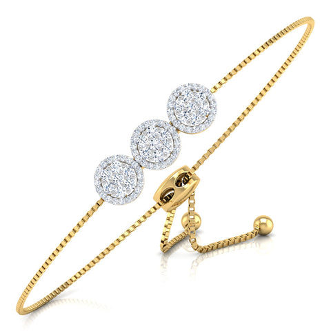 Ahana Seven Stone Adjustable Diamond Bracelet