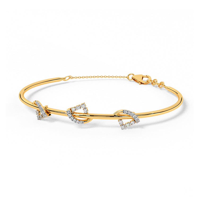 Abstract Knots Diamond Bracelet