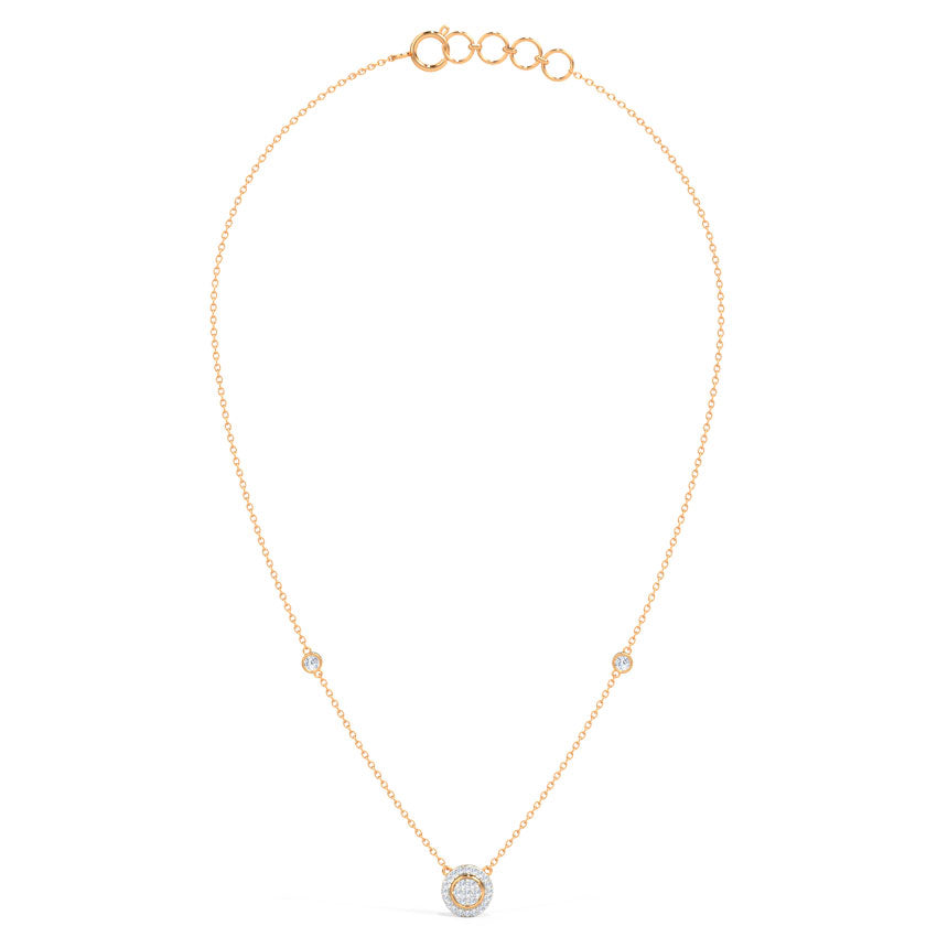 Halo Circlet Diamond Necklace