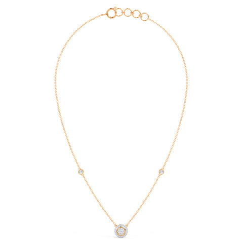 Halo Circlet Diamond Necklace