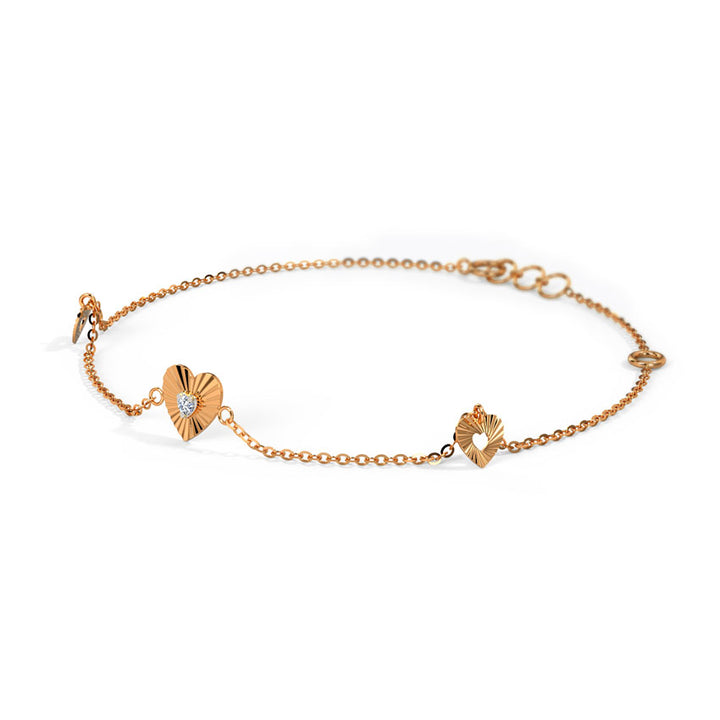 Heartfelt Elegance Diamond Chain Bracelet