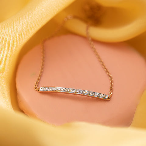 Sparkling Line Diamond Chain Bracelet