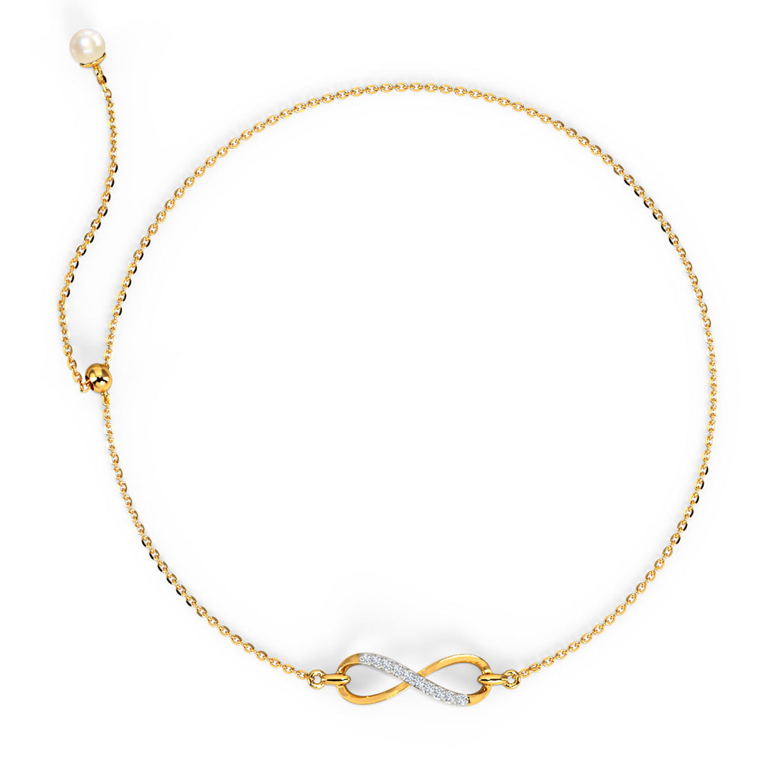 Infinity Adjustable Pearl Bracelet