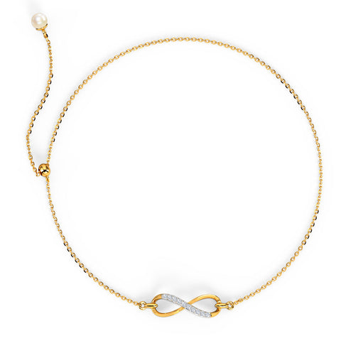 Infinity Adjustable Pearl Bracelet