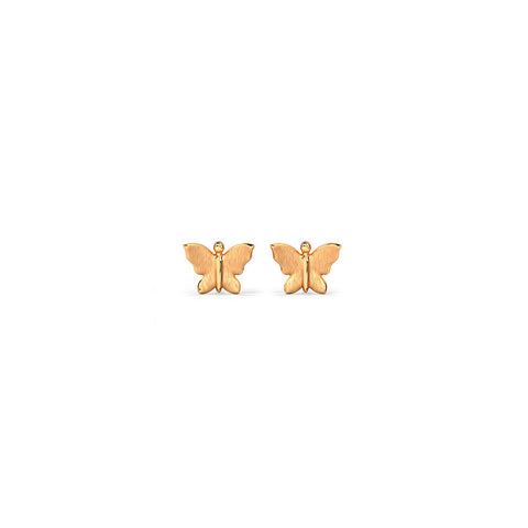 Petite Butterfly Kids' Gold Earrings