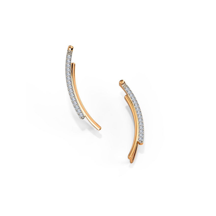 Curvy Flap Diamond Ear Cuffs