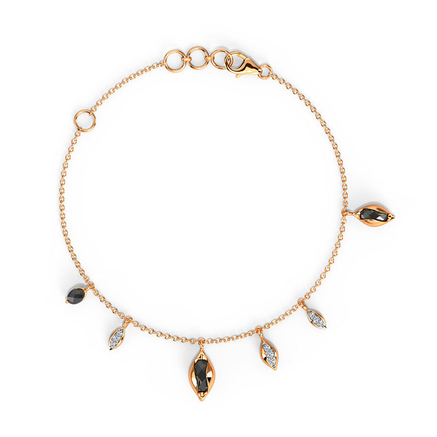 Hanging Buds Gemstone Chain Bracelet