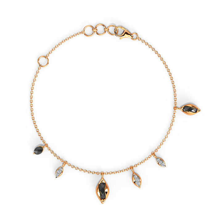 Hanging Buds Gemstone Chain Bracelet