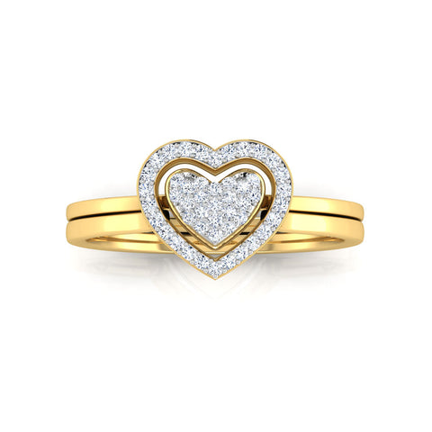 Tyra Heart Ripple 3 in 1 Diamond Ring