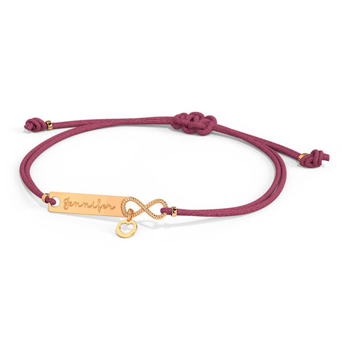 Infinity Personalised Gold Bracelet