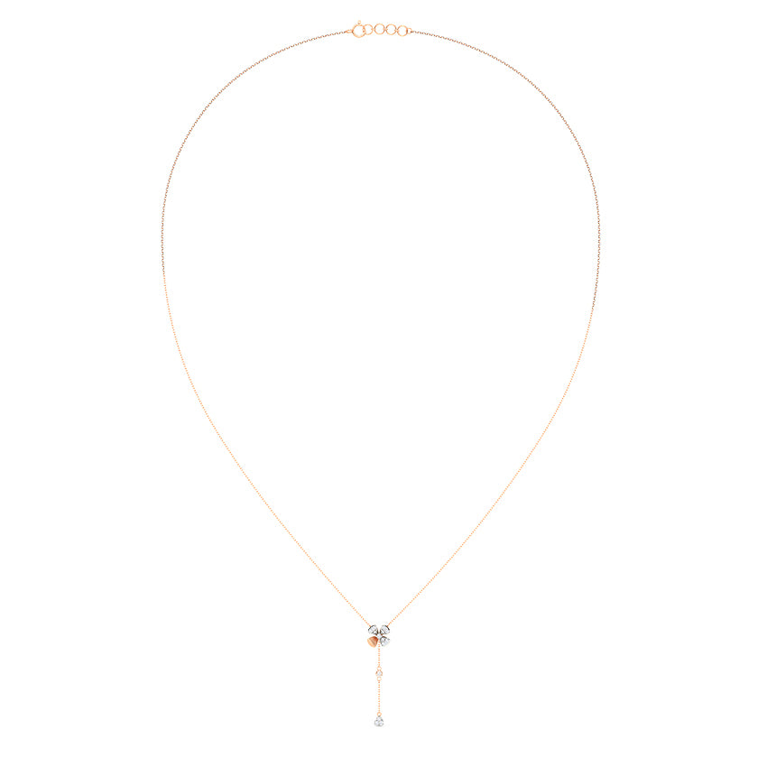 Floral Lariat Diamond Necklace