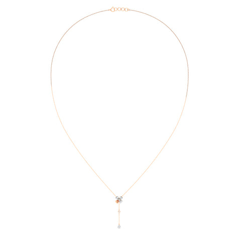 Floral Lariat Diamond Necklace
