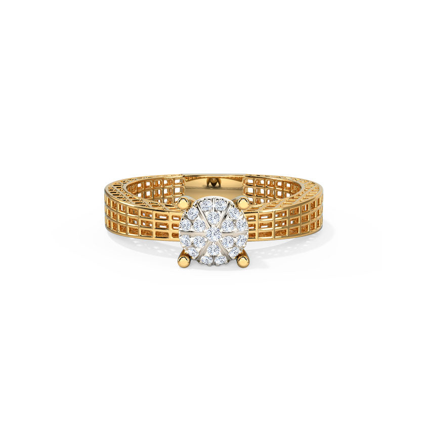 Mesh Cluster Diamond Ring