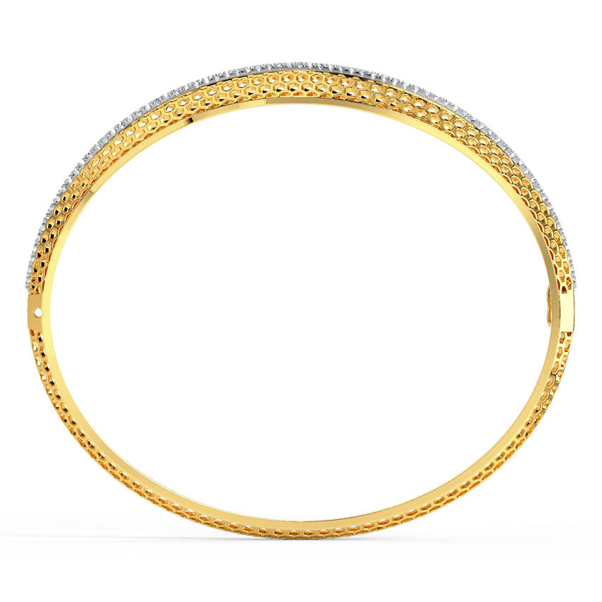 Bina Deep Waved Diamond Bracelet