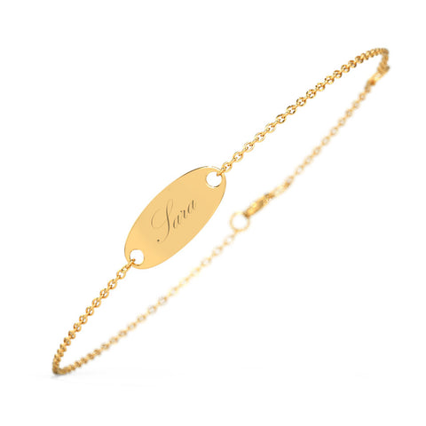 Carola Engrave Baby Gold Bracelet