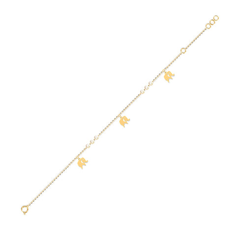 Elephant Pearl Chain Bracelet