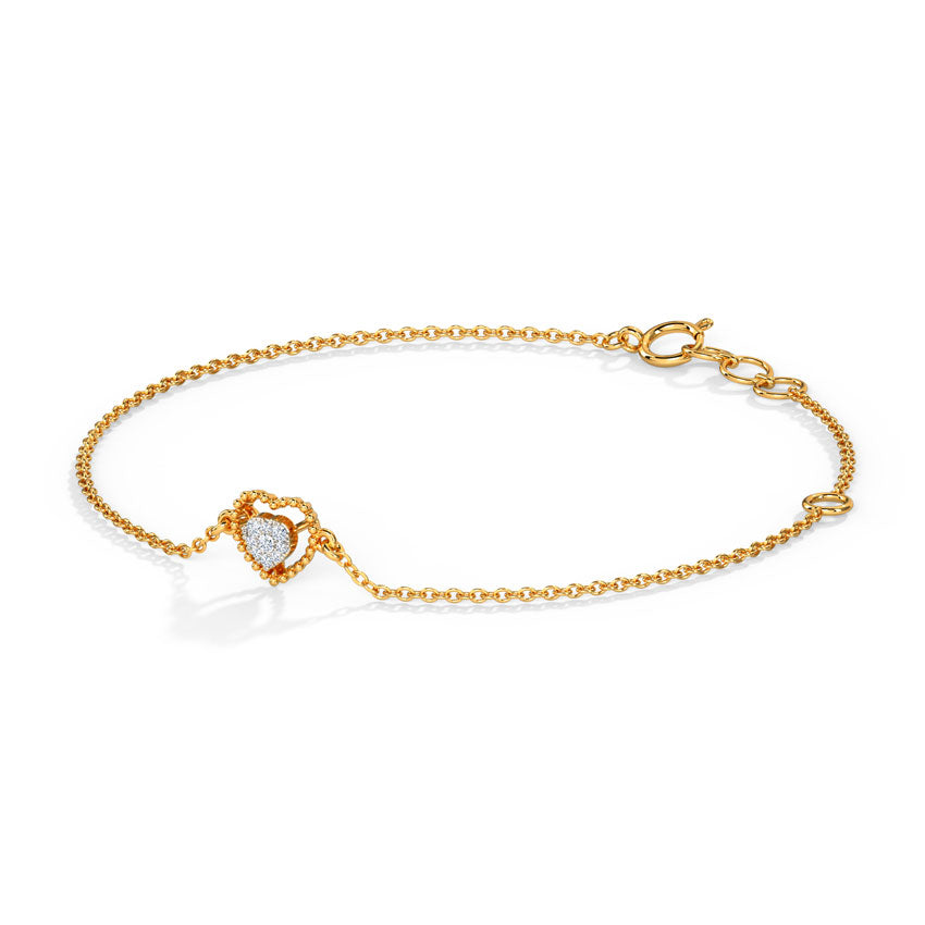 Classic Shining Heart Diamond Bracelet