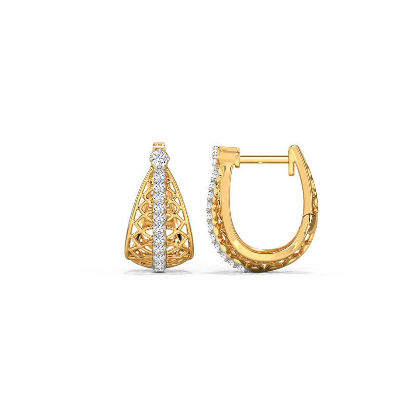 Adele Mesh Diamond Hoop Earrings