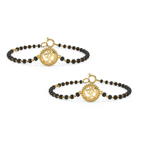 Om Baby Nazaria Gold Bracelet Set of 2